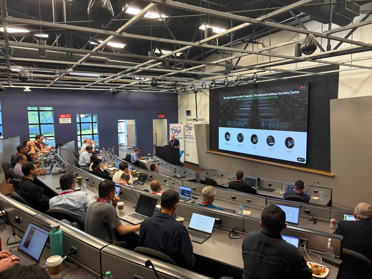 mvapich's tweet photo. Returning for a talk on @nvidia / @NVIDIANetworkng 's work in #AI Network support and innovations is Dr. Richard Graham!
#MUG25 #MVAPICH #HPC #AI_Networking #NVIDIA #GPU #HPC_Networking #MPI #DeepLearning #ML https://t.co/1cHCEC5pmf