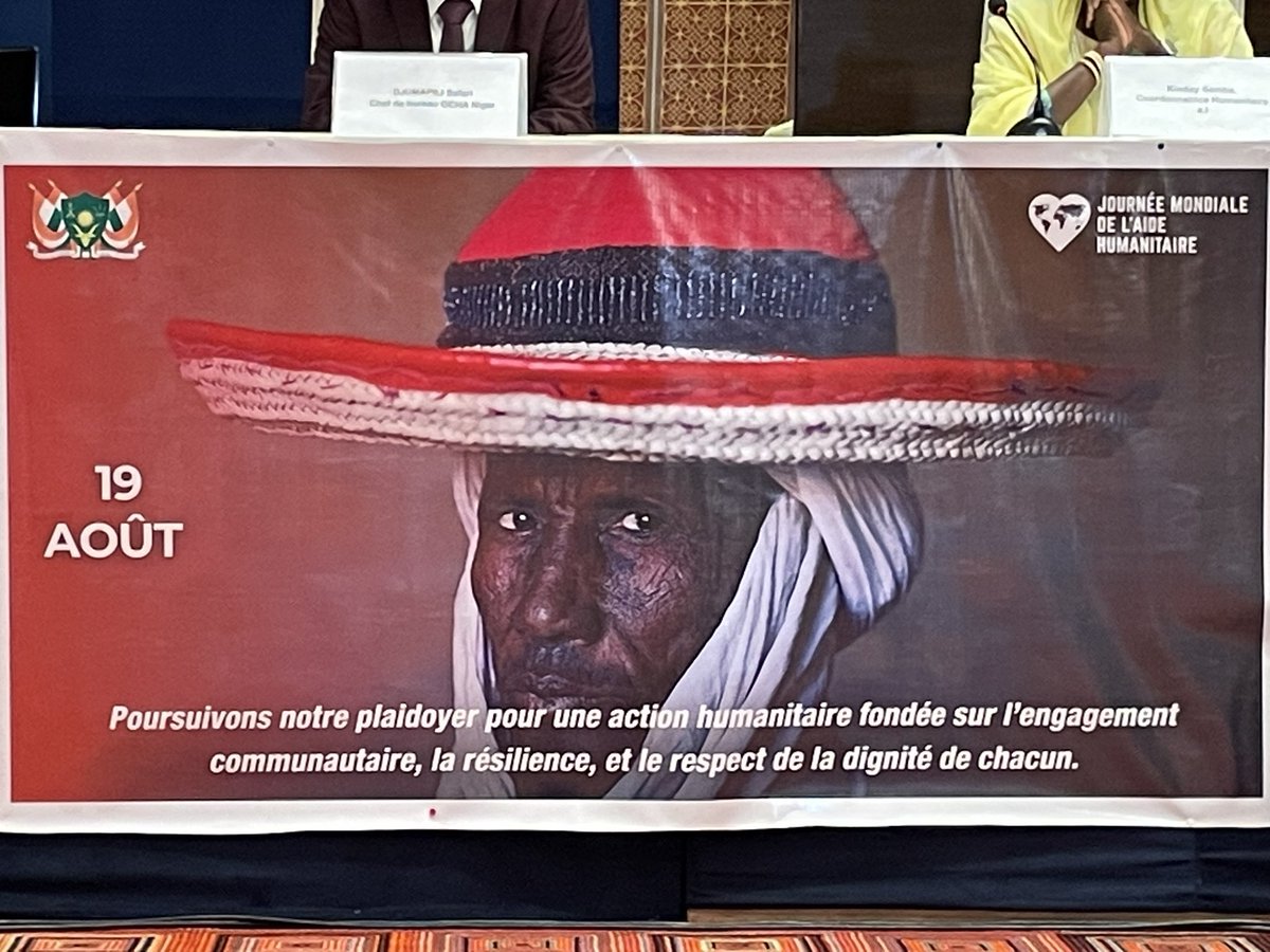 On est ensemble avec Mme la Ministre de la Population et de l’Action Sociale  cette Journée Mondiale de l’Action Humanitaire au #Niger 🇳🇪. 

#JourneeMondialedelActionHumanitaire #ActforHumanity #WorldHumanitarianDay
