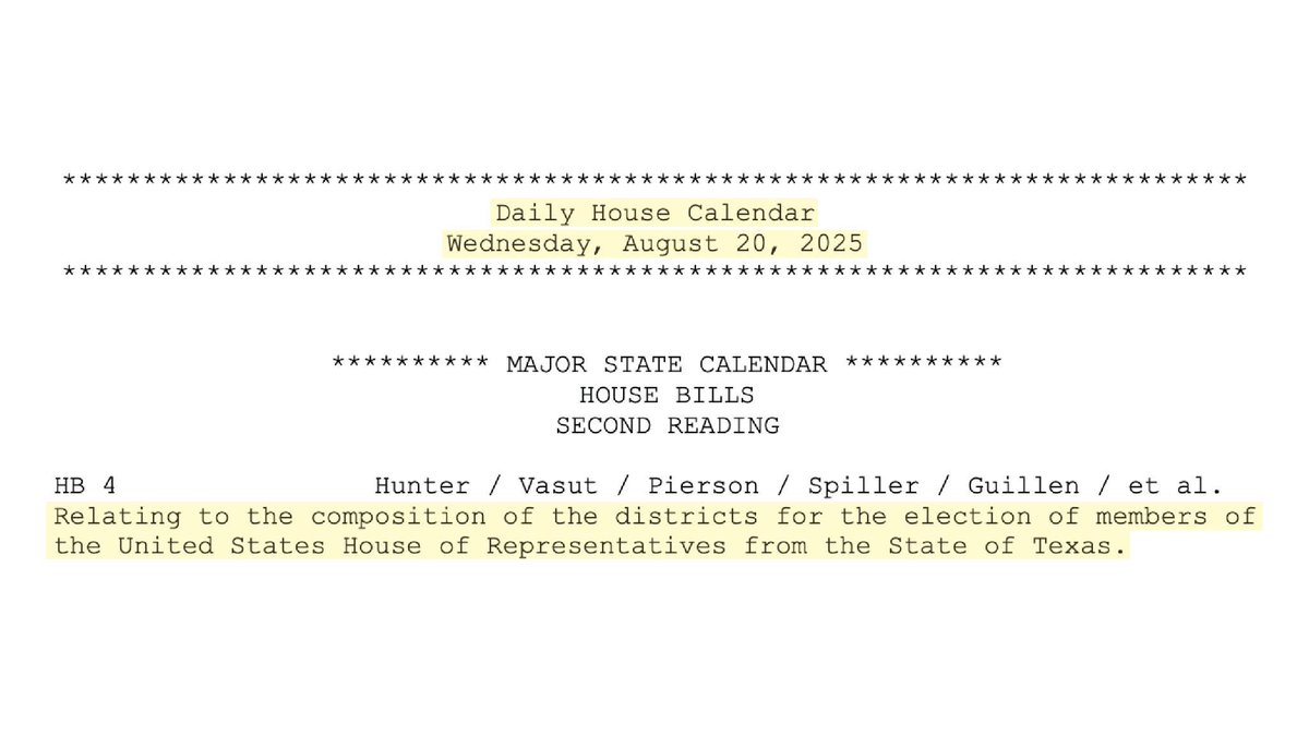 VoteAnnJohnson's tweet image. Texas Republicans just set their racist congressional maps for a vote on Wednesday. 

They claimed that by breaking quorum, Democrats were blocking flood relief for  families. 

Republicans have only sent 1 bill to the floor for a vote, and it wasn’t flood relief.