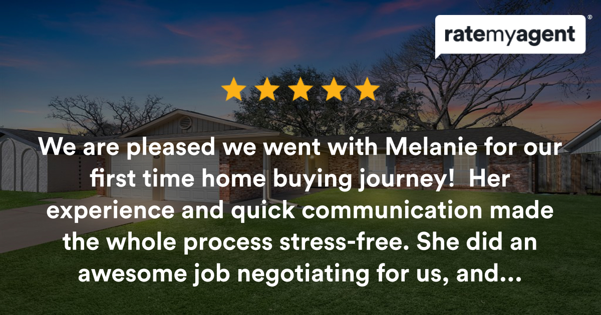 HomesWithMel's tweet photo. Testimonial Tuesday! :) 
My latest RateMyAgent review in Seabrook.
★★★★★🛌 3 🛀 2 🚘 2
https://t.co/0ehFOTCSBh

...
#ratemyagent #realestate #Real_Broker_LLC #HomesWithMel https://t.co/CnqjkoSvPC