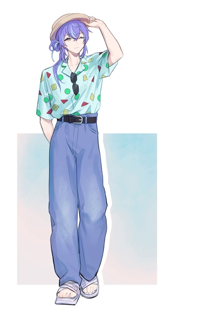 _t_k_d_t_'s tweet image. あまりにもご本人が着てそうな服でした
 #ショウゾウ画
