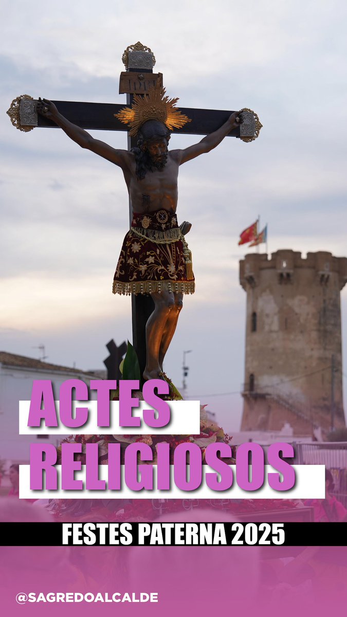 SagredoMarco's tweet image. #PROGRAMACIÓ  ✝️ 
Consulta la programació de tots els actes de religiosos de Festes Paterna 2025