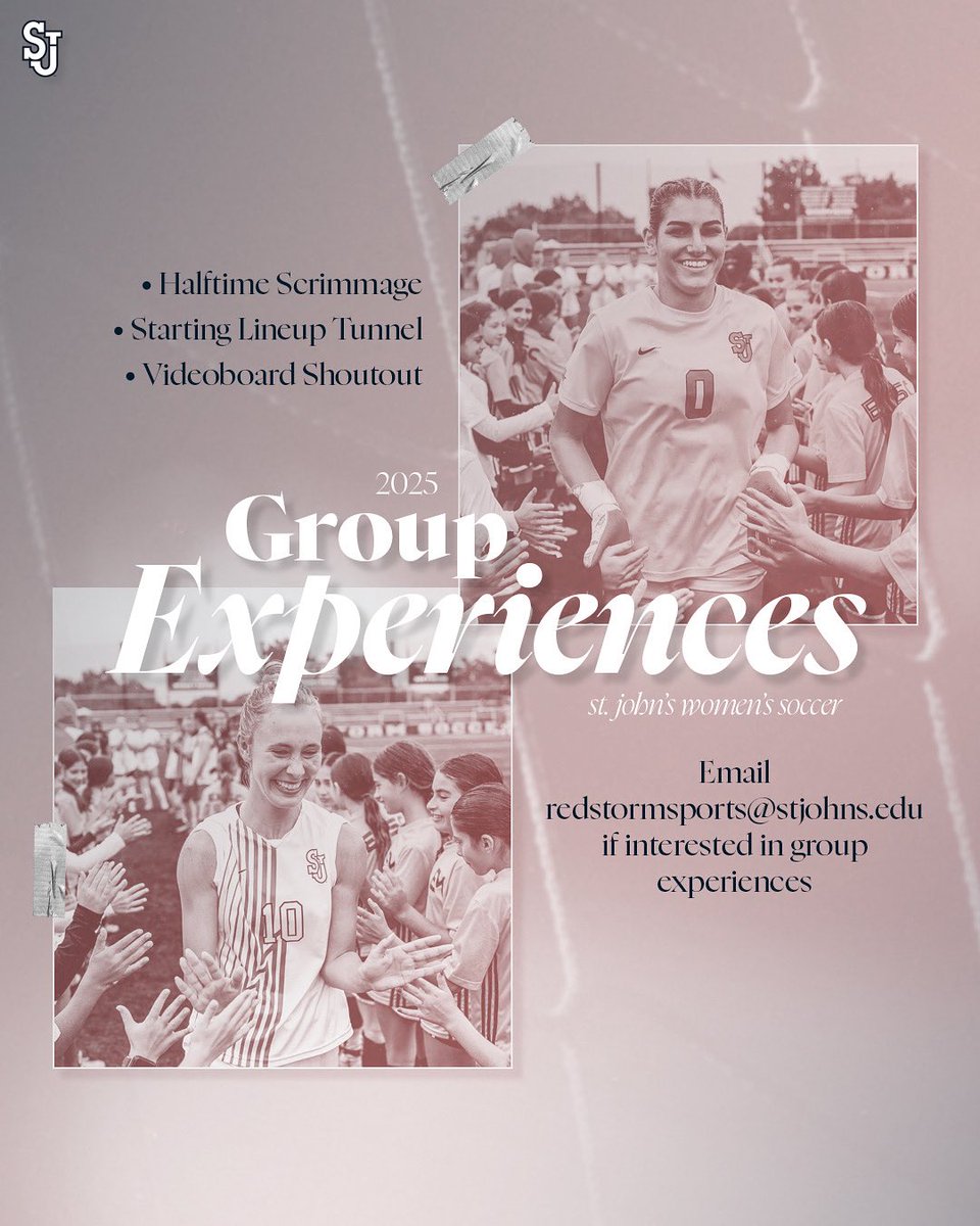 Group experiences for all 2025 home games are available NOW‼️

Make sure to contact e-mail redstormsports@stjohns.edu to secure your spot today ⚡️

#RedStorm