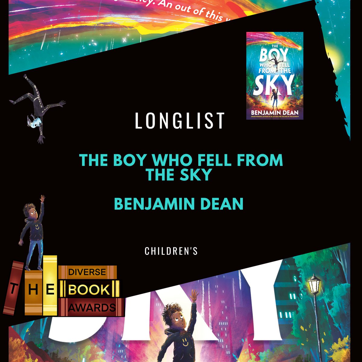 Our Children's book longlist! Don't forget to vote for your fav to win the Readers' Choice! 

The Boy Who Fell From The Sky by Benjamin Dean

Zed's fascinated by the Demons that fall from the sky.  Then, one night Spark appears and disrupts everything Zed thought he knew