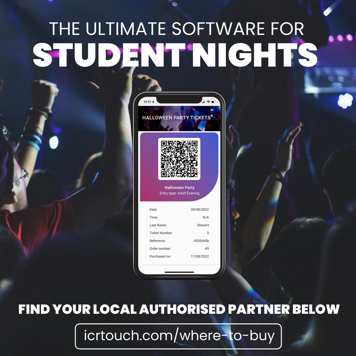 The perfect solution for upcoming events!🎟️🕺🏻

From fresher packs to themed parties, VIP booths &amp; guest appearances, Ticketing has you covered✨

It’s more than just software, it's your all-in-one events powerhouse🪩🪅

#event #icrtouch #fyp #buisness #freshers