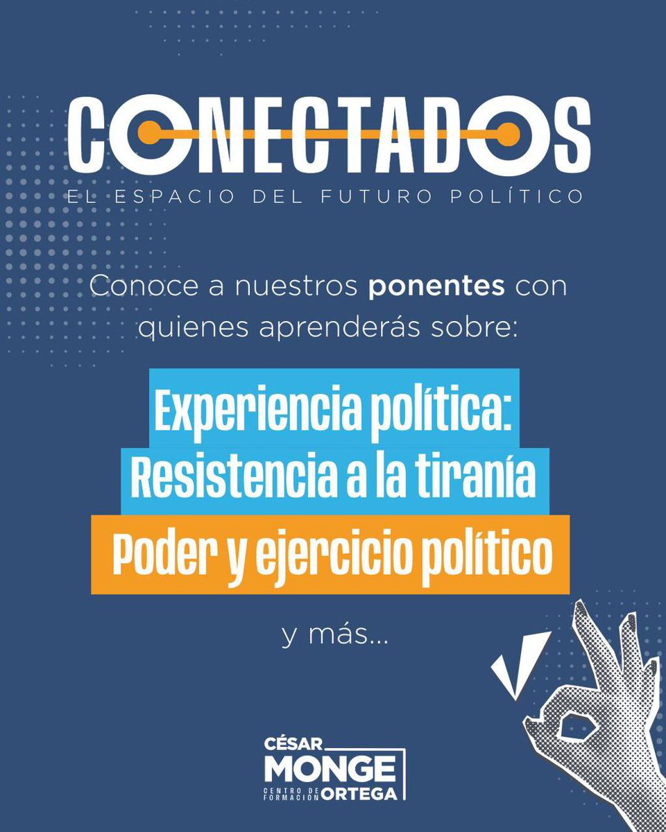 CFCesarMonge21's tweet image. 📢 El programa de formación política #Conectados contará con ponentes de gran nivel:

🔹 Henry Cucalón (@henrycucalon)
🔸 Pedro Urruchurtu (@Urruchurtu)

📌 Inscríbete hasta el 22 de agosto.
Formulario de inscripción: forms.gle/qq4gMAhurd4YEV… 🙌