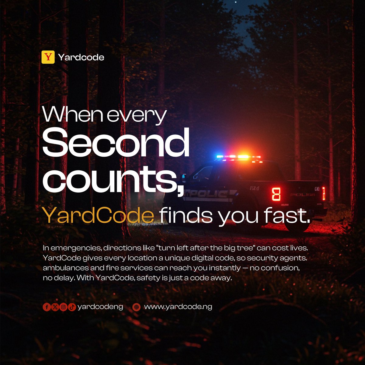 yardcodeNG's tweet image. When every second counts⏱️, YARDCODE finds you fast. Let YardCode be your light in the darkness 💡💡

#yardcode #dropyardcode #viral #trending #emergency