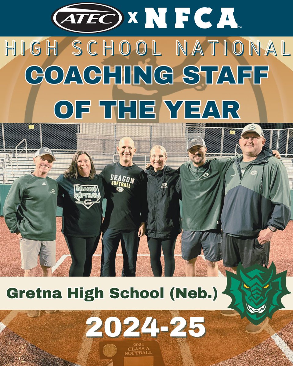 National Fastpitch Coaches Association (@nfcaorg) on Twitter photo π¨ AWARDS ALERT: Congratulations to the 2024-25 ATEC / NFCA High School National Coaching Staff of the Year, <a href="/GretnaSoftball/">Gretna Dragons Softball</a>! π₯
π bit.ly/41JtqrJ π¨ AWARDS ALERT: Congratulations to the 2024-25 ATEC / NFCA High School National Coaching Staff of the Year, <a href="/GretnaSoftball/">Gretna Dragons Softball</a>! π₯
π bit.ly/41JtqrJ