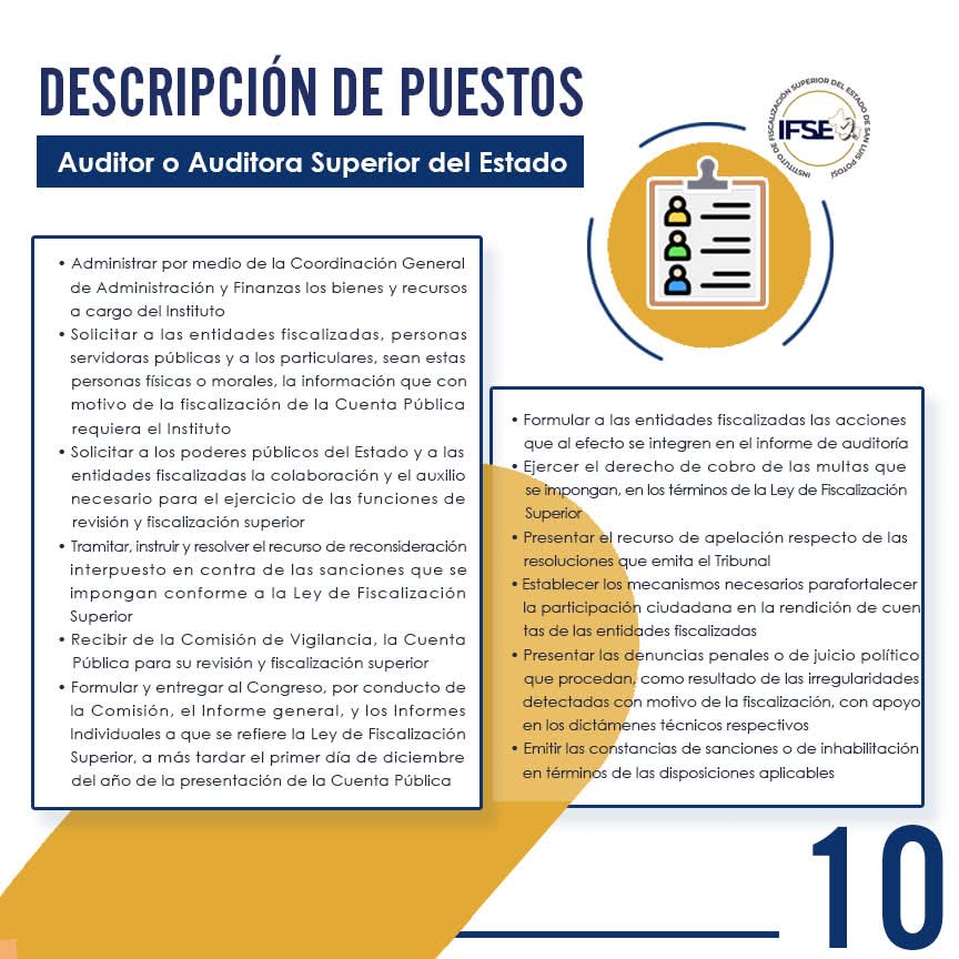 ¡Excelente 👌 Martes!

Continuando con nuestro
Manual de Organización,
te presentamos las
funciones más importantes
de nuestro Auditor Superior👤