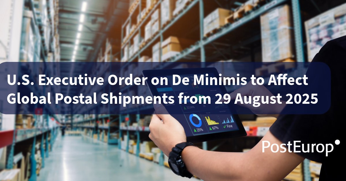 PostEurop and its Members are closely following the developments around the U.S. Executive Order “Suspending duty-free de minimis treatment for all countries” on postal goods shipped to the USA!

Read our full statement 👉 posteurop.org/blog/u-s-execu…