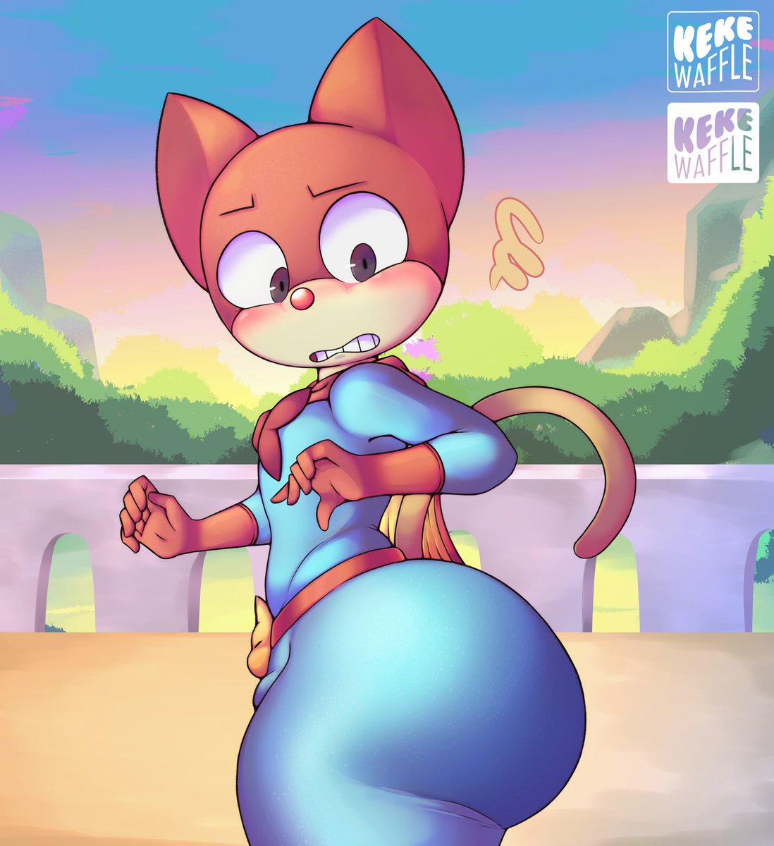 Did this suit always fit this ...tight?
Another fanart dedicated to the Mighty Masked Cat