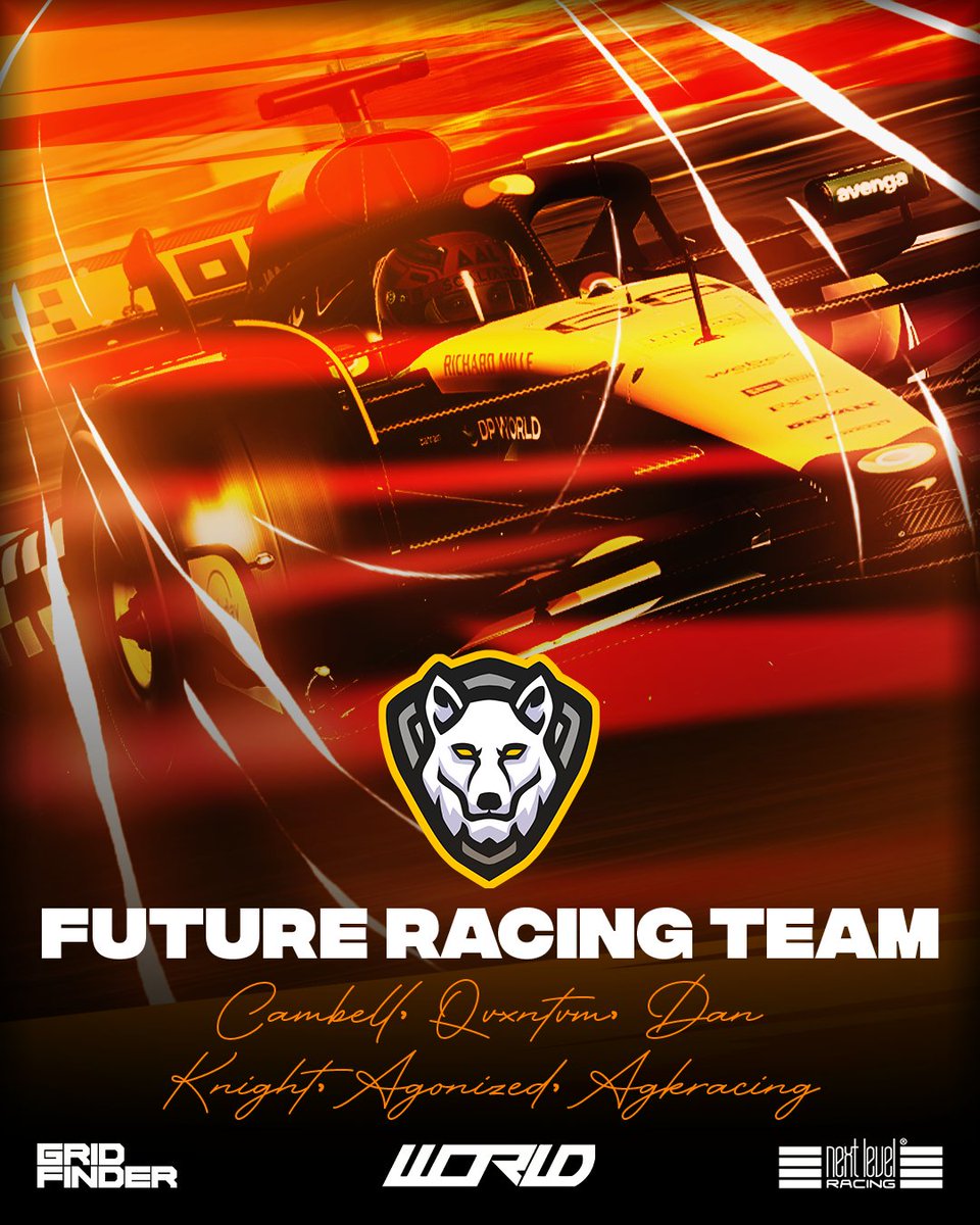 Entering their fifth season, <a href="/FRT_Racing/">Future Racing Team</a> have strengthened their roster with Season 5 champion <a href="/Qvxntvm/">jamie.a</a> 💪

They have statistically underperformed however; despite the fifth most races under their belt they feel they can do better than two podiums and a pole...

#WORLDS6