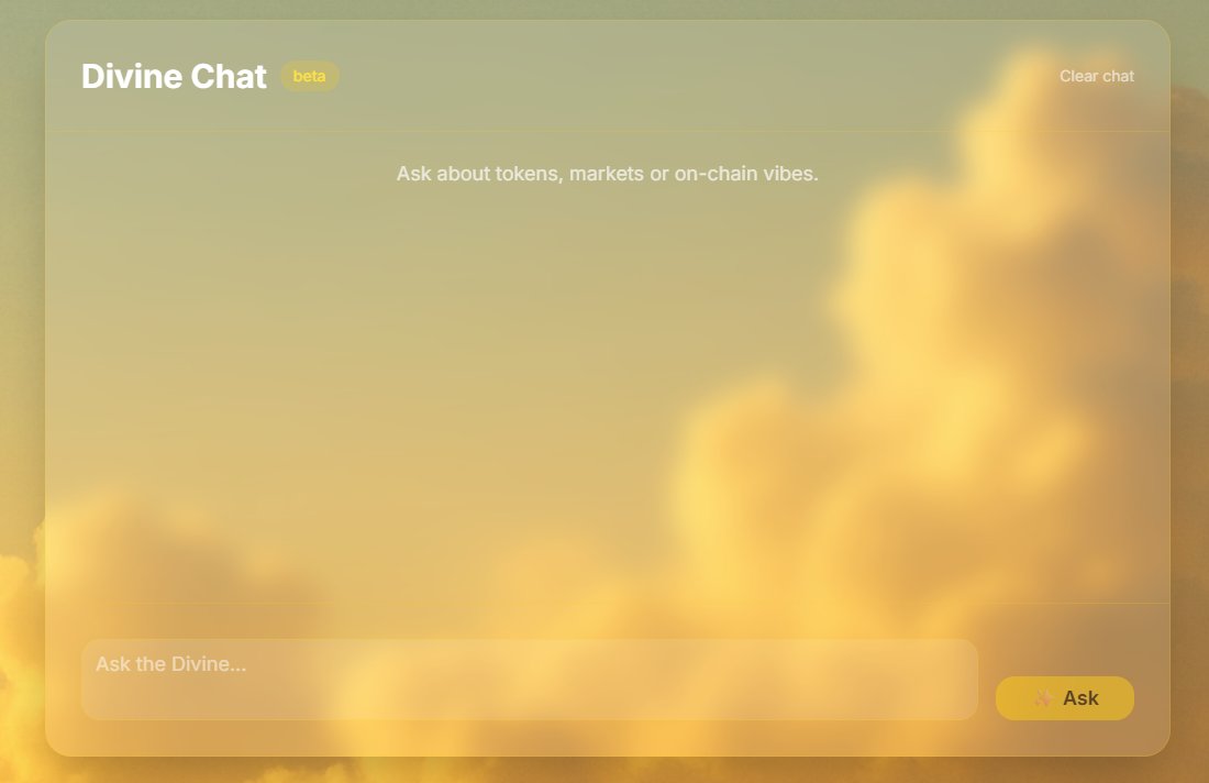 HeavenScanSOL's tweet photo. ✨ New feature live on HeavenScan ✨
You can now talk directly with our Divine Assistant.
Ask about tokens, projects or just chat — it guides you with clarity and celestial insight.
This is just the beginning. 

https://t.co/c2fPcGv3Kd https://t.co/D70AfxsI0W