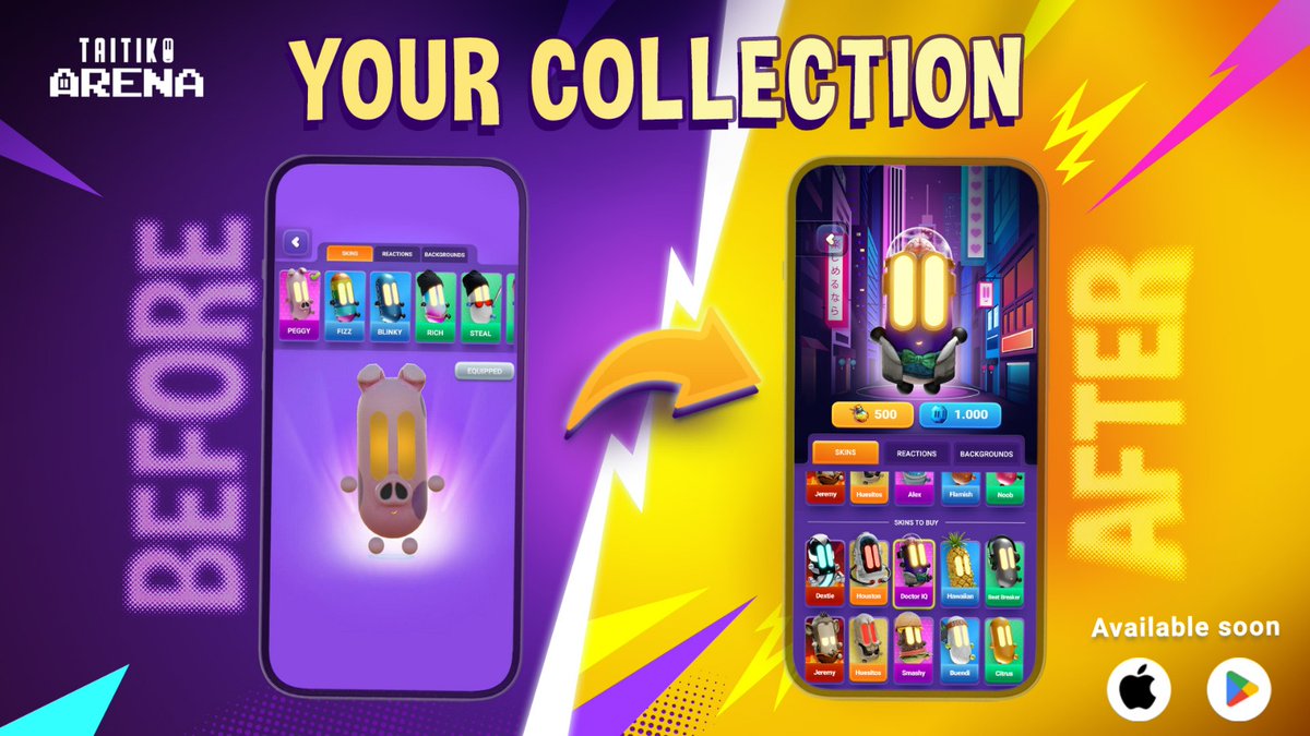 BEFORE vs AFTER 👀

We knew the Collection screen had room to grow…
So we gave it a major upgrade 🛠️

✅ Now it’s visual.
✅ You can see what you own and what’s available.
✅ And yep — you can buy new skins right from this screen using Honor or Drops.

What used to be a scroll