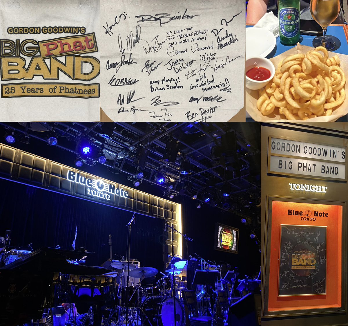 aooie's tweet photo. Big Phat Band最高だった！

念願のDan Kaneyukiさんから
サイン貰えたし
新しいCDのメンバーも
たいぶ揃ってきた！w

Gordon御大には早く良くなって欲しい！
来年待ってます！

さて24日(日)は
Gordon Goodwin Tribute Band
でライブです！
お時間ある方是非Space Do へ
対バンさんも素晴らしいです！ https://t.co/WmzxrpdkPe