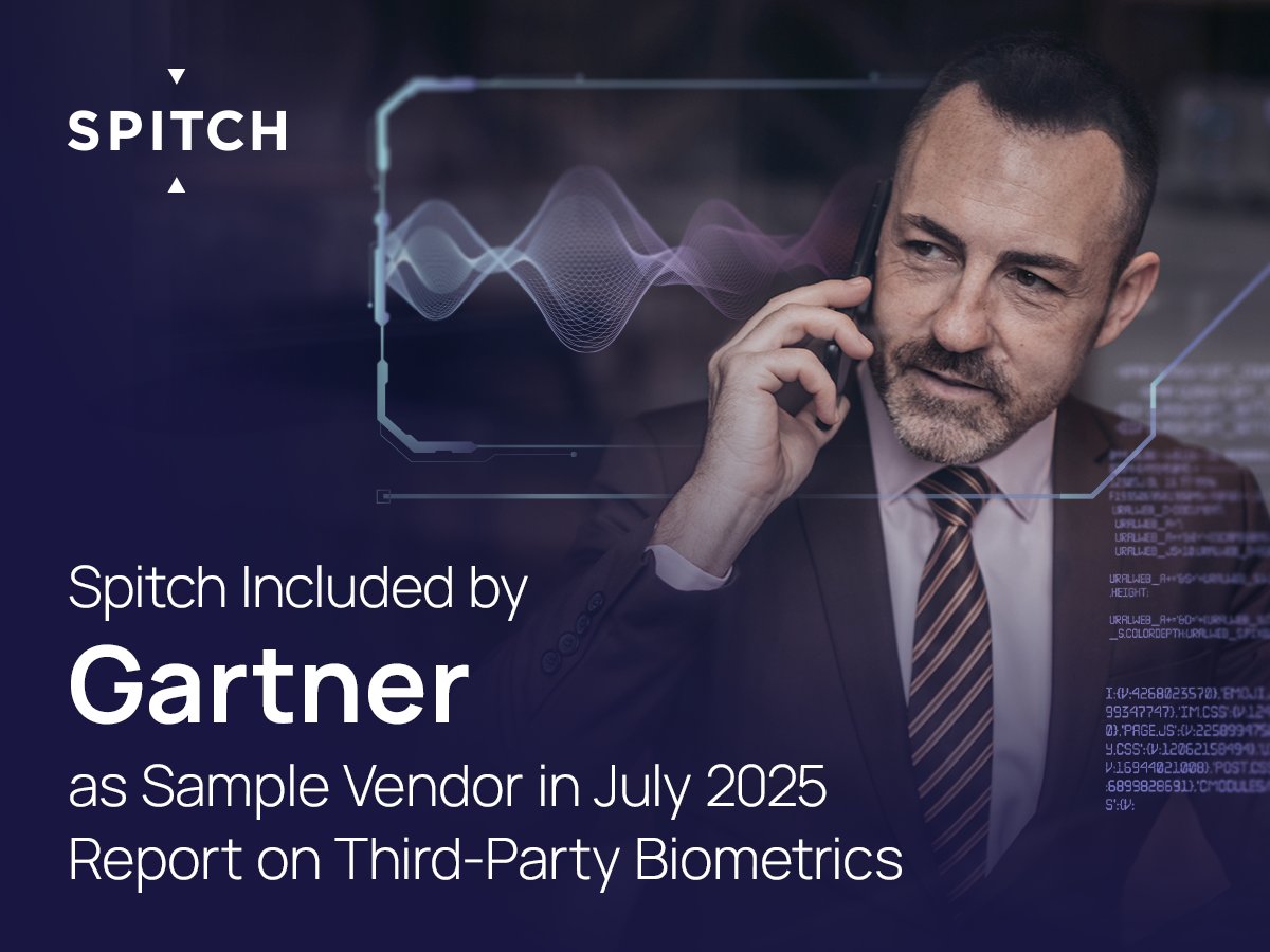 We're thrilled to announce that Spitch has been featured by Gartner as a Sample Vendor in their July 2025 report on Third-Party Biometrics!

Read the full article to gain key insights from the Gartner report spitch.ai/blog/spitch-in…