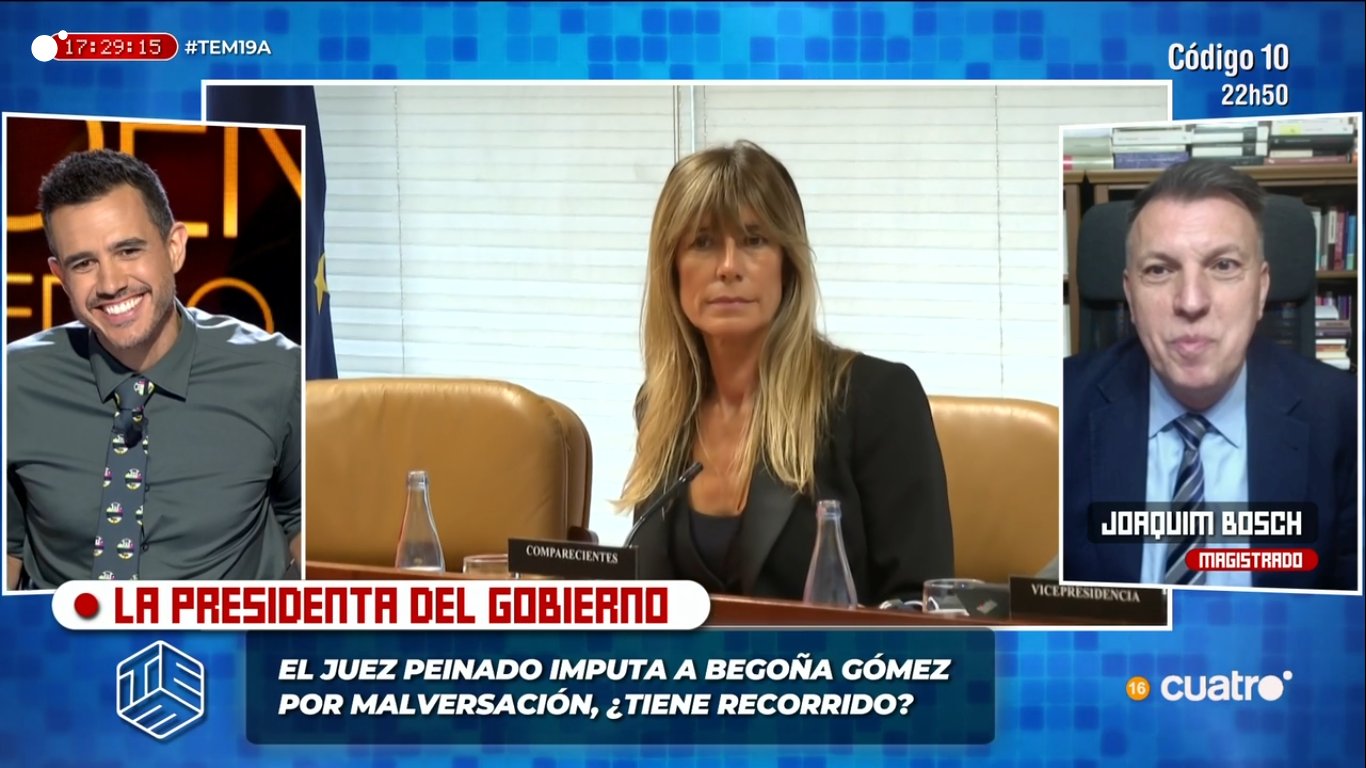 Todo Es Mentira on X: "El juez Peinado imputa a Begoña Gómez por  malversación. ¿Tiene recorrido? Le preguntamos al magistrado Joaquim Bosch.  #TEM19A https://t.co/916NsjvCe8 https://t.co/MnO9OmZdf4" / X