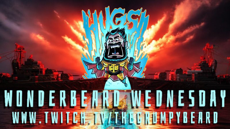 Hey World of Warships #Community tomorrow at 12:00 CET it’s time for Wonderbeard  Wednesday twitch.tv/thegrumpybeard so come join the fellowship of the beard and create Wonders 😂😝🫣 on Twitch #worldofwarshipscc #beatcancer #fightingcancertogether #worldofwarships #FCancer