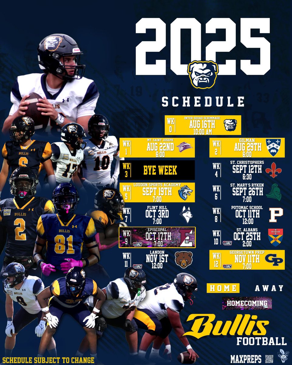 LILY Springs (@liljsprings) on Twitter photo 🚨 Friday Night Lights 🚨
Bullis opens the season this Friday! <a href="/Shawn_SpringsII/">Shawn Springs II</a> is ready to shine, a true D1 prospect you’ll want eyes on.
📍 Bullis School
🕖 Kickoff 6pm
Coaches, don’t miss #️⃣5️⃣under the lights! <a href="/skylersprings/">Coach Skyler Springs</a>
#D1Bound #BullisFootball 🚨 Friday Night Lights 🚨
Bullis opens the season this Friday! <a href="/Shawn_SpringsII/">Shawn Springs II</a> is ready to shine, a true D1 prospect you’ll want eyes on.
📍 Bullis School
🕖 Kickoff 6pm
Coaches, don’t miss #️⃣5️⃣under the lights! <a href="/skylersprings/">Coach Skyler Springs</a>
#D1Bound #BullisFootball