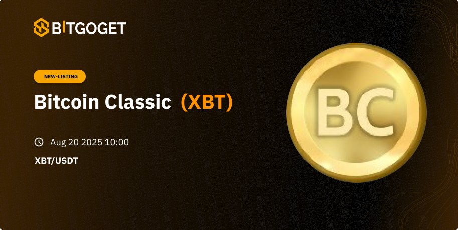 BGGChain & BITGoGet Exchange (@bitgoget) on Twitter photo Bitcoin Classic (XBT) will be listed on BitGoGet at Aug 20 2025. The details are as follows:
- XBT/USDT
Start Deposit: Aug 20 2025
Start Withdrawal: Aug 20 2025
Start Trading: Aug 20 2025
Project Information: bitgoget.com/crypto/detail/…
#Bitcoin_Classic #xbt <a href="/xbtproject/">Bitcoin Classic</a> Bitcoin Classic (XBT) will be listed on BitGoGet at Aug 20 2025. The details are as follows:
- XBT/USDT
Start Deposit: Aug 20 2025
Start Withdrawal: Aug 20 2025
Start Trading: Aug 20 2025
Project Information: bitgoget.com/crypto/detail/…
#Bitcoin_Classic #xbt <a href="/xbtproject/">Bitcoin Classic</a>