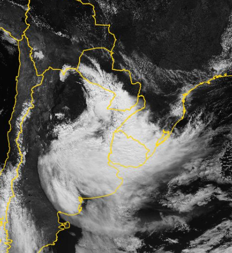 #Ciclogenesis, formación de un frente frío para el transcurso de las próximas horas.