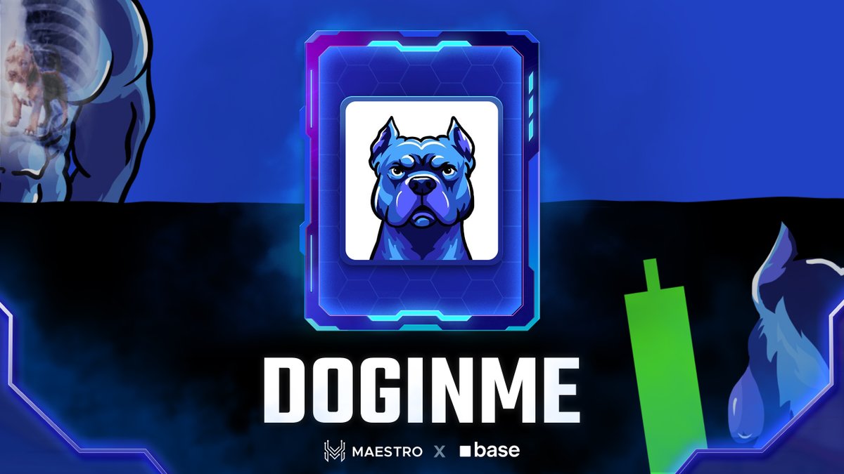 Maestro🤖🤖 (@maestrobots) on Twitter photo THE DOG HAS ARRIVED ⚔️
#doginme is here to chase down the $250K Maestro x Base Battle Royale.
Voting, trading and raffles are just ahead.
Got that dog in you? Let's hear that bark.
Who should claim the next spot? Drop the ticker.
<a href="/MaestroBots/">Maestro🤖🤖</a> x <a href="/base/">Base</a> 🤖🟦 THE DOG HAS ARRIVED ⚔️
#doginme is here to chase down the $250K Maestro x Base Battle Royale.
Voting, trading and raffles are just ahead.
Got that dog in you? Let's hear that bark.
Who should claim the next spot? Drop the ticker.
<a href="/MaestroBots/">Maestro🤖🤖</a> x <a href="/base/">Base</a> 🤖🟦