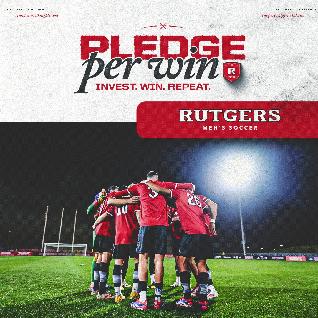 R_Fund's tweet photo. The @RUWSoccer (already 2️⃣-0️⃣), @RUMensSoccer, @RUFieldHockey and @RUvball programs are all in #PledgePerWin this Fall.
Support them — or any of the other five #ScarletKnights programs participating!
#GoRU // #RFund // #PledgePerWin
Learn more/register: https://t.co/Tn3j0kMXLR https://t.co/EfgAx8S4xw