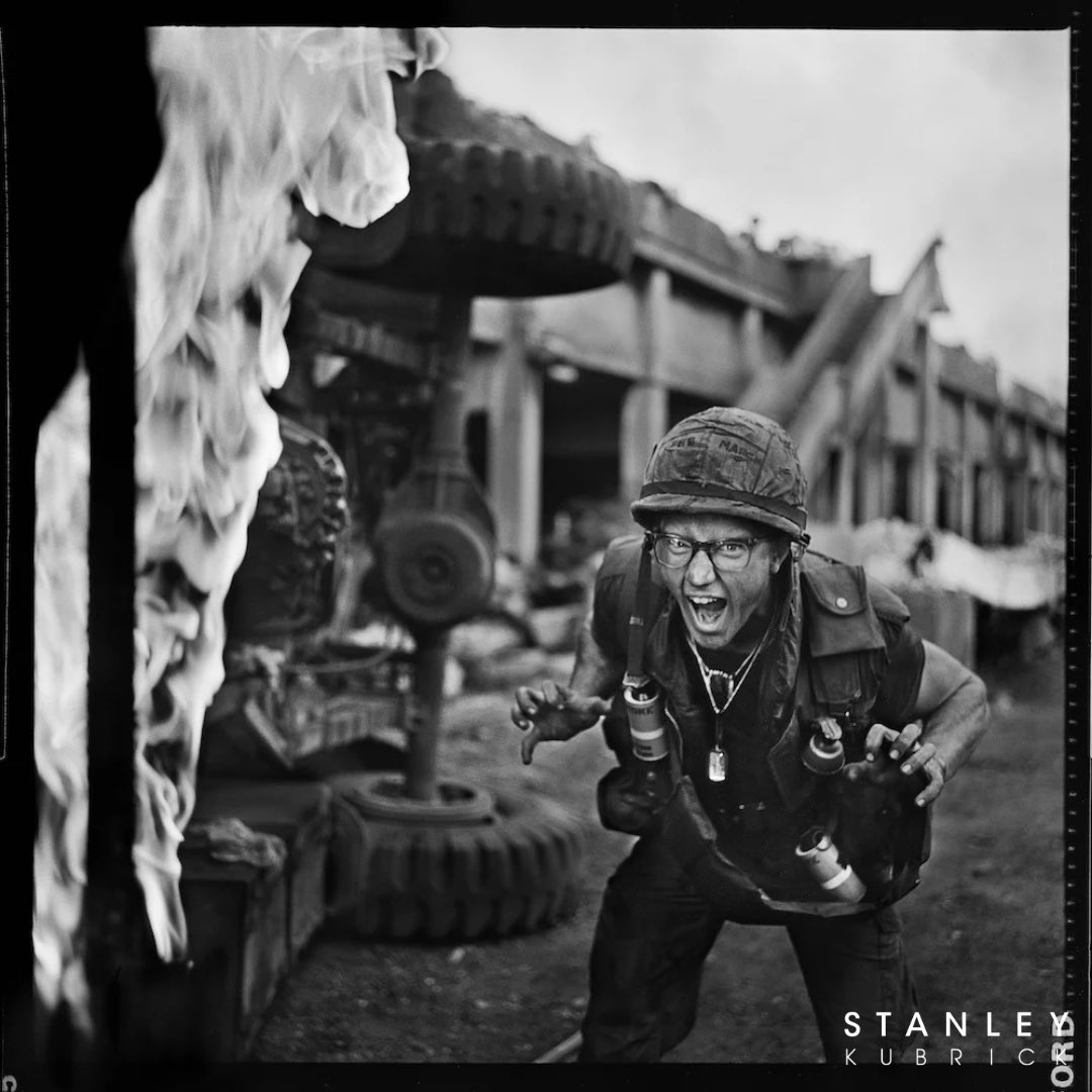 StanleyKubrick's tweet image. Taking a snapshot of @MatthewModine’s @FMJDiary this #WorldPhotographyDay.

“I found myself in a situation where Stanley Kubrick was going to allow me to take pictures on his set. Playing a journalist and keeping the diary, I suddenly, without premeditation, found myself with…