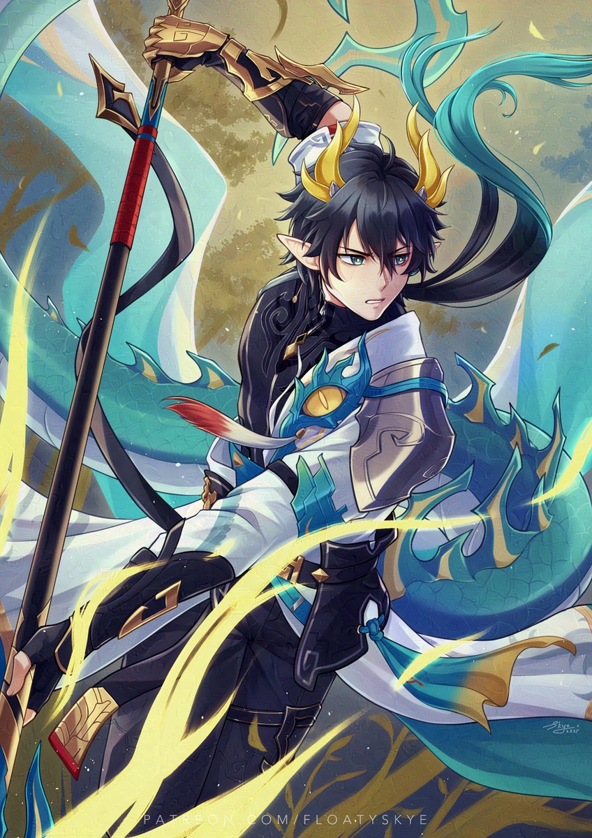 Dan Heng Permansor Terrae, baby boy got his tail yayyy 🐉#honkaistarrail #danheng