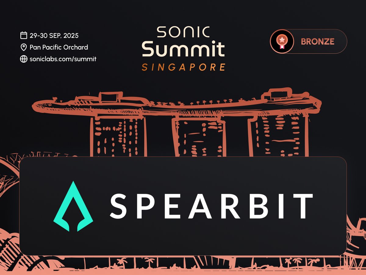 Sonic Summit Singapore 2025 海报，图中显示 Spearbit 为铜级赞助商