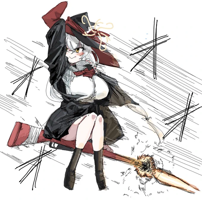 銃の反動を利用して飛んでそうなエリちゃん #ブルアカ #BlueArchive #ガンマ美術館