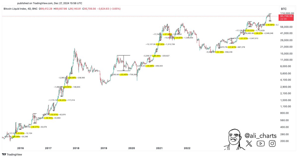 Remember:  20%-30% corrections are normal in a bull run.

They may not be easy to stomach, nor fun, but they are normal.