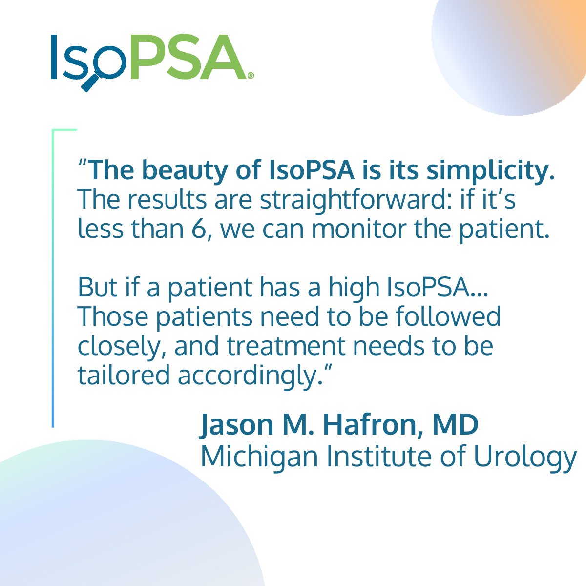 Cleveland_Dx's tweet photo. A recent @TargetedOnc article features @HafronJason with the Michigan Institute of Urology discussing a 30-month study on IsoPSA’s ability to predict future csPCa risk.
The study reinforces IsoPSA’s impact on ongoing risk management: https://t.co/hS7Q2T3GXG
#Urology #IsoPSA https://t.co/TLjMc4sF4n