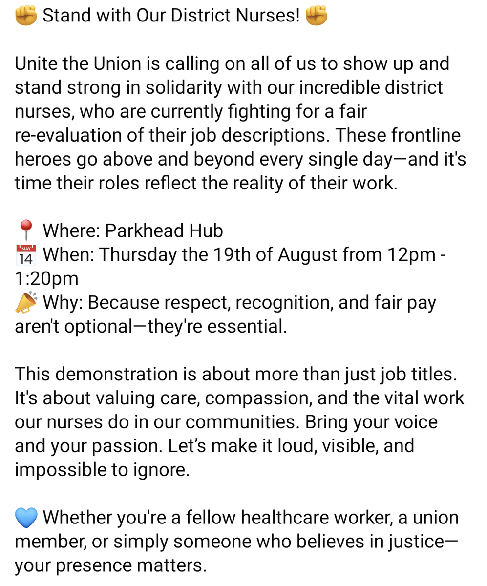Unite NHS GGC Branch (@unitenhsggc) on Twitter photo 