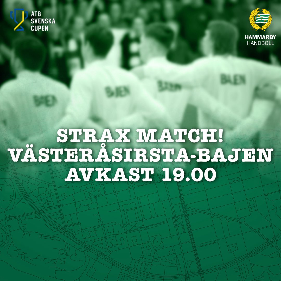 🇳🇬 NU KÖR VI! Snart cuppremiär i Västerås – ses på plats!

🎟 vasterasirsta.ticketco.events/se/sv/e/vstera…

📺 handbollplay.se/atg-svenskacup…

#bajen #ekenlaget #ATGsvenskacupen