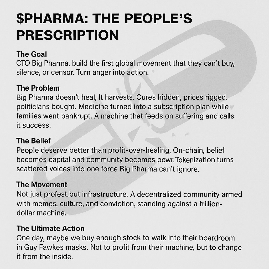 $PHARMA: The People’s Prescription