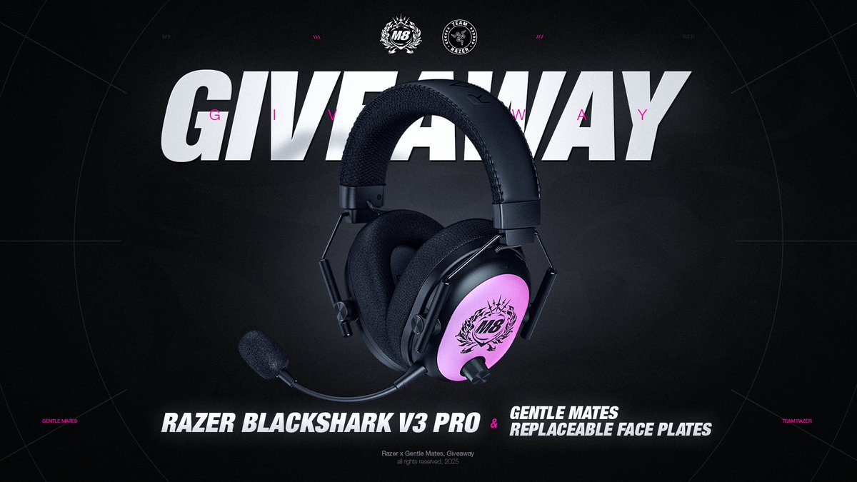 Gentle Mates (@gentlemates) on Twitter photo On te propose de gagner le tout nouveau Blackshark V3 Pro avec les Gentle Mates - Replaceable Faceplates
Pour tenter de gagner il faut :
- Être abonné à <a href="/RazerFrance/">R Λ Z Ξ R 🇫🇷</a> & @GentleMates
- RT ce tweet
Tirage au sort le 20/08/2025 #M8WIN On te propose de gagner le tout nouveau Blackshark V3 Pro avec les Gentle Mates - Replaceable Faceplates
Pour tenter de gagner il faut :
- Être abonné à <a href="/RazerFrance/">R Λ Z Ξ R 🇫🇷</a> & @GentleMates
- RT ce tweet
Tirage au sort le 20/08/2025 #M8WIN