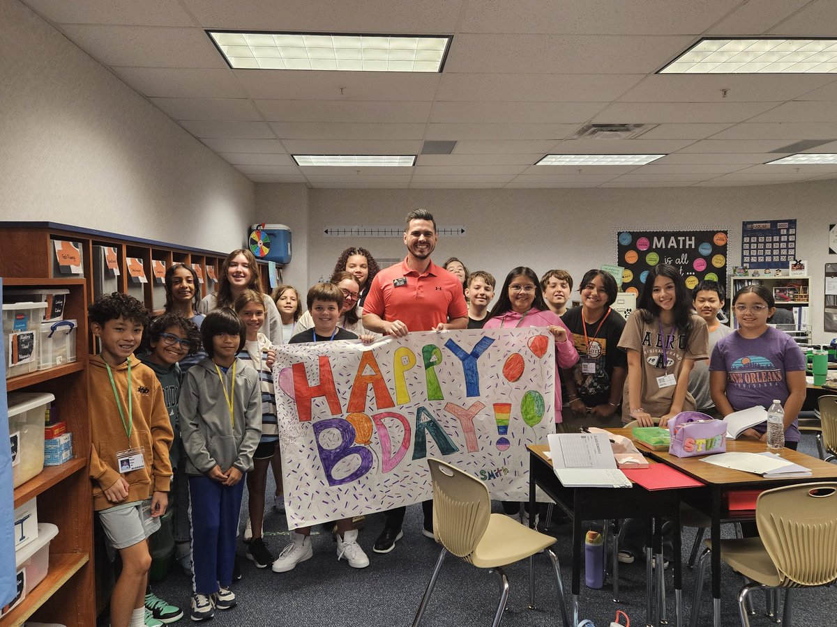 Celebrating Mr. Smith's birthday 🎂