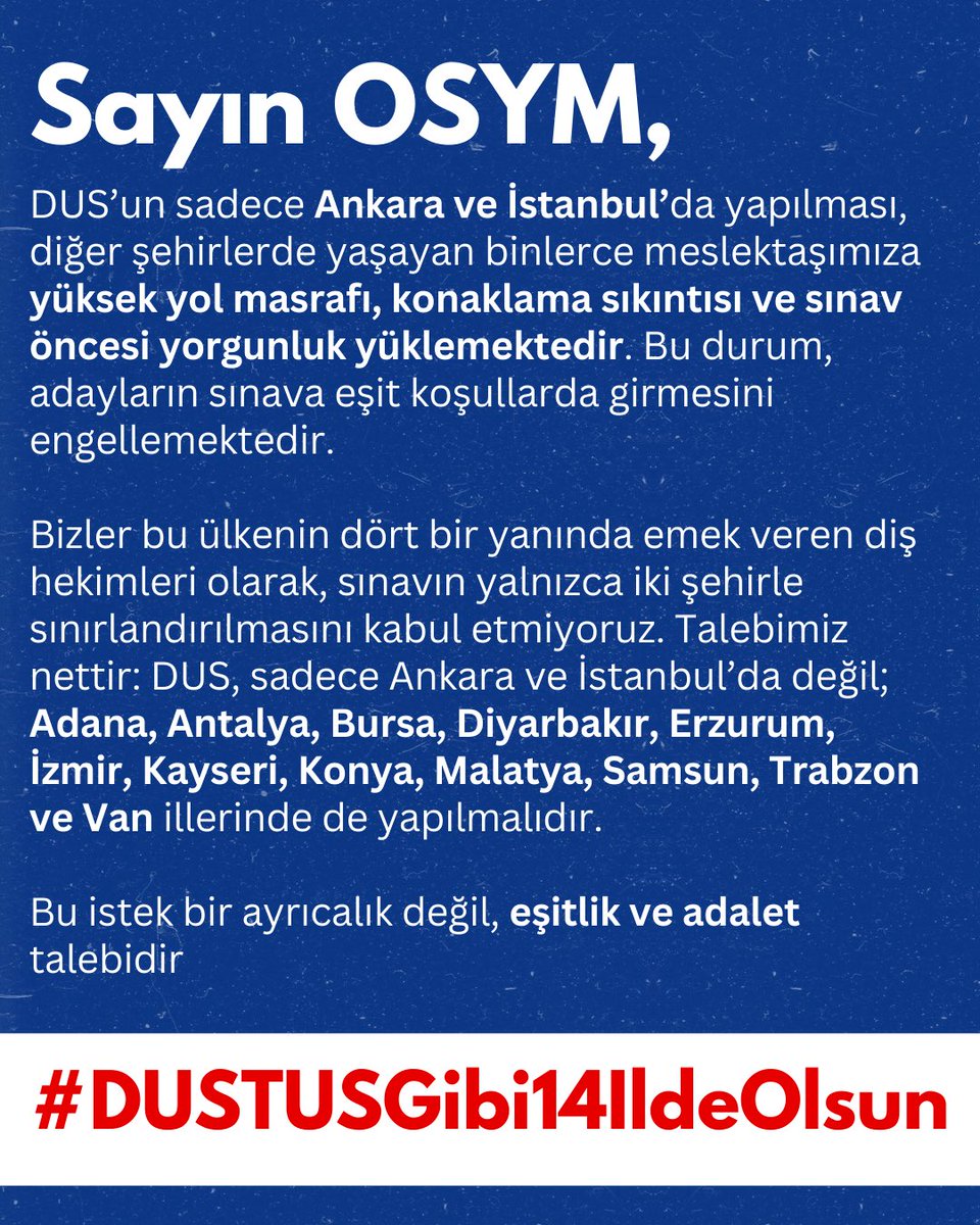 Bizlere de destek vermek düşer <a href="/OSYMbaskanligi/">ÖSYM</a> #DUSTUSGibi14İldeOlsun