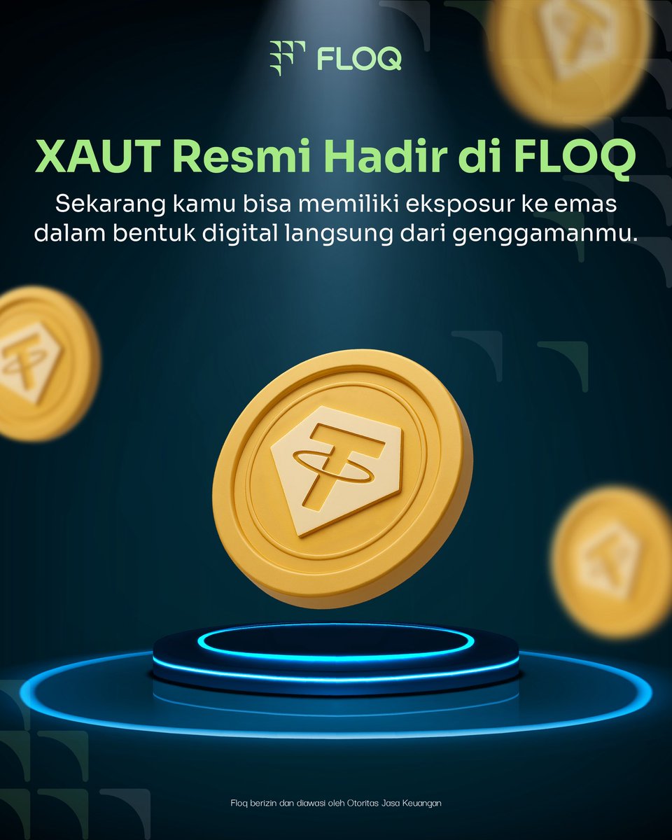 floq_id's tweet photo. XAUT Resmi Hadir di FLOQ!
Sekarang kamu bisa memiliki eksposur ke emas dalam bentuk digital langsung dari genggamanmu.
ย
Yuk komen Koin apalagi yang mau di listing di Floq & dapatkan merchandise eksklusif dari Floq!
#TRADINGDIFLOQ #FLOQID #CryptoMadeEasy #ForFreedom https://t.co/cv2rom9LHx