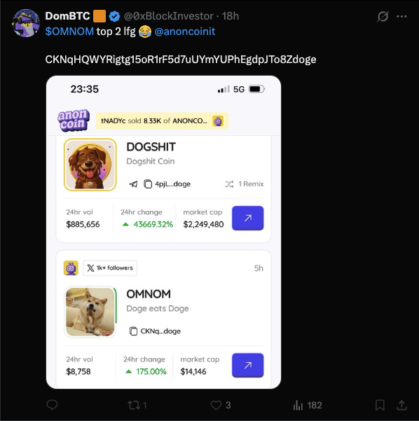 Another dog without its bone.

Appreciate the flattery.

Reminder: there’s only one $OMNOM ... and it’s on #Dogechain.

If you want the real thing, look for $OMNOM on DogeChain only.

@anoncoint &amp; <a href="/0xBlockInvestor/">MONΞYWOLF</a>, maybe one day you’ll want the original.

Feel free to pump our