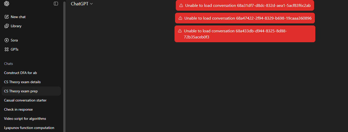 reshstack's tweet photo. chatgpt down @sama @ChatGPTapp fix your shit https://t.co/Qt5tCD8XCt
