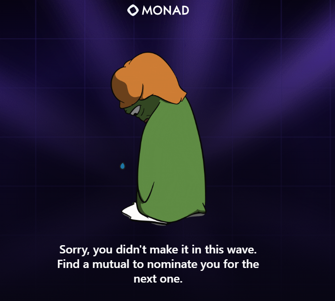 Way0eth's tweet photo. @monad 

:( https://t.co/9gP3JeiS9X