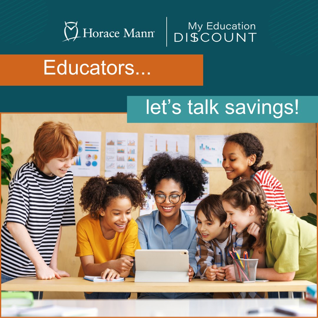 HoraceMann's tweet photo. We've teamed up with @myedudiscount to bring you even more savings and benefits! From classroom essentials to everyday purchases, we’re making it easier to stretch your hard-earned dollars. Unlock your educator discounts here: https://t.co/ZuG5H1Mj8S
#HoraceMann #Insurance #TeacherDiscounts #BacktoSchool