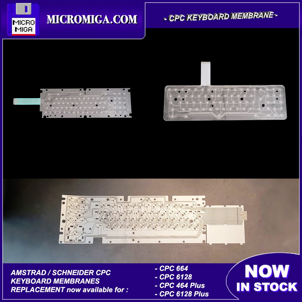 MicromigaShop's tweet photo. Des membranes clavier de remplacement pour Amstrad CPC 6128, 464 Plus et 6128 Plus viennent d'être ajoutées sur la boutique : https://t.co/yjo4N7Kqjn

Elles viennent compléter notre offre pour CPC.

#amstradcpc #micromiga #keyboard #zxspectrum #sinclairql #amiga #commodoreamiga https://t.co/GLk55Zxjfx