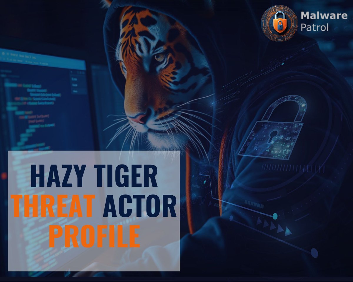 MalwarePatrol's tweet image. #HazyTiger is an India-nexus targeted intrusion adversary, primarily engaged in espionage and information theft. The actor has been active since at least 2015. 

Learn more about them on our #ThreatActorProfiles link below 👇  #onpatrol4malware 

malwarepatrol.net/threat-actor-p…