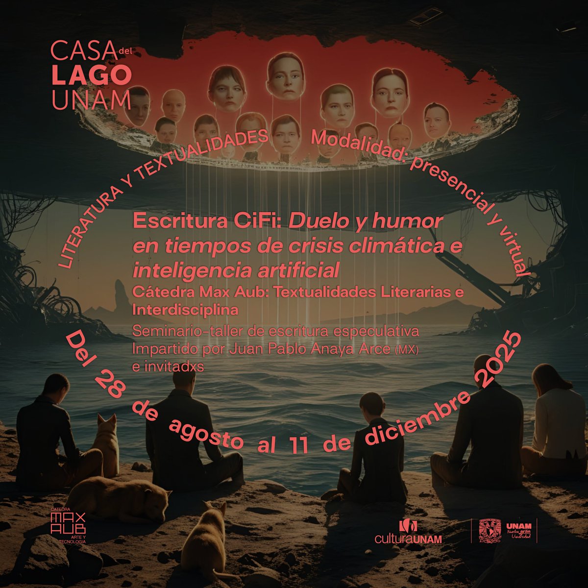 "Duelo y humor en tiempos de crisis climática e inteligencia artificial” será un seminario donde se explorará las diversas aproximaciones al duelo y los registros cómicos que lo acompañan. ¡Última  oportunidad para postularte! shorturl.at/m0JNr