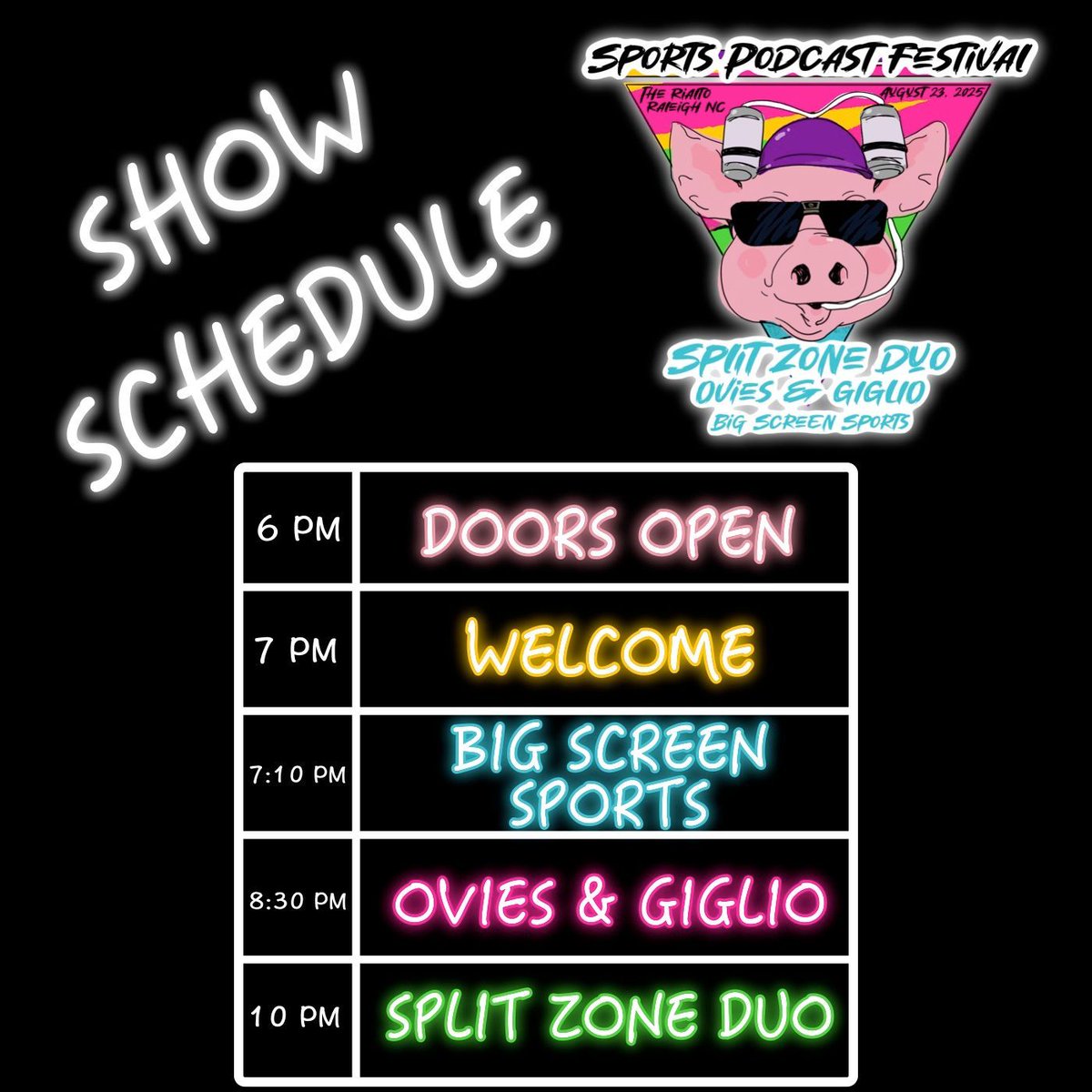Recorded a 30 minute convo w/ UNC AD Bubba Cunningham. It'll run Wednesday. Equal parts looking back and looking forward in Chapel Hill. Speaking of looking forward, the Sports Pod Fest is this Saturday! Here's the schedule. Here's how you get tix: etix.com/ticket/p/78691….