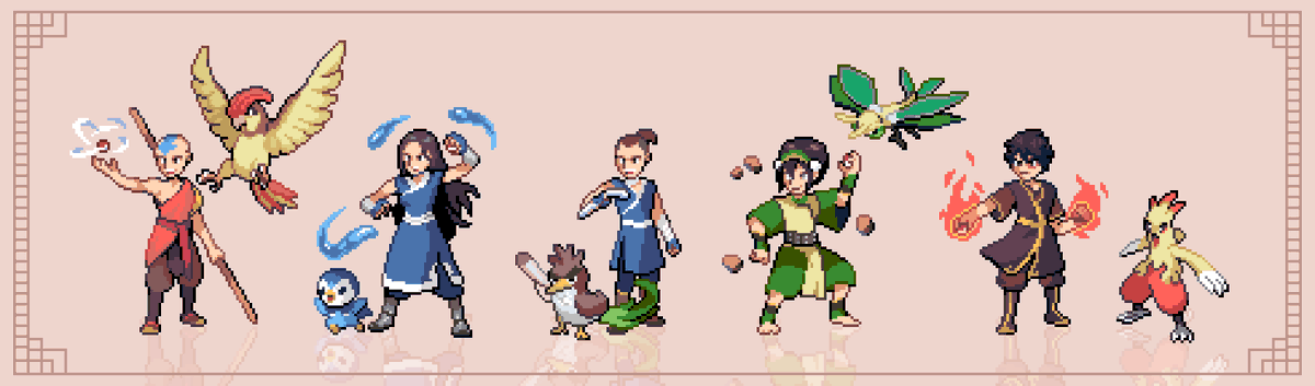 KojiroArts's tweet image. Gotta catch em all, Team Avatar!

#ドット絵 #pixelart