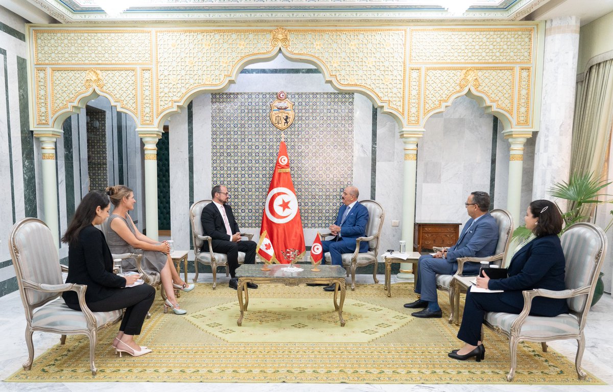 Tunisian MFA Mohamed Ali Nafti (@mohamedalinafti) on Twitter photo Pleased to receive Mr. Alexandre Bilodeau, the new Amb of #Canada 🇨🇦 to #Tunisia 🇹🇳 <a href="/CanadaTunisia/">Canada in Tunisia</a> as he presented a copy of his credentials. I warmly welcomed him and wished him success in his mission. Pleased to receive Mr. Alexandre Bilodeau, the new Amb of #Canada 🇨🇦 to #Tunisia 🇹🇳 <a href="/CanadaTunisia/">Canada in Tunisia</a> as he presented a copy of his credentials. I warmly welcomed him and wished him success in his mission.